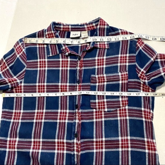 Daytrip Plaid Button Up Cotton Shirt Medium Western Country Farm Grunge Classic - Picture 10 of 12